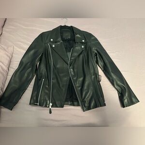 PAIGE Black Leather Moto Jacket